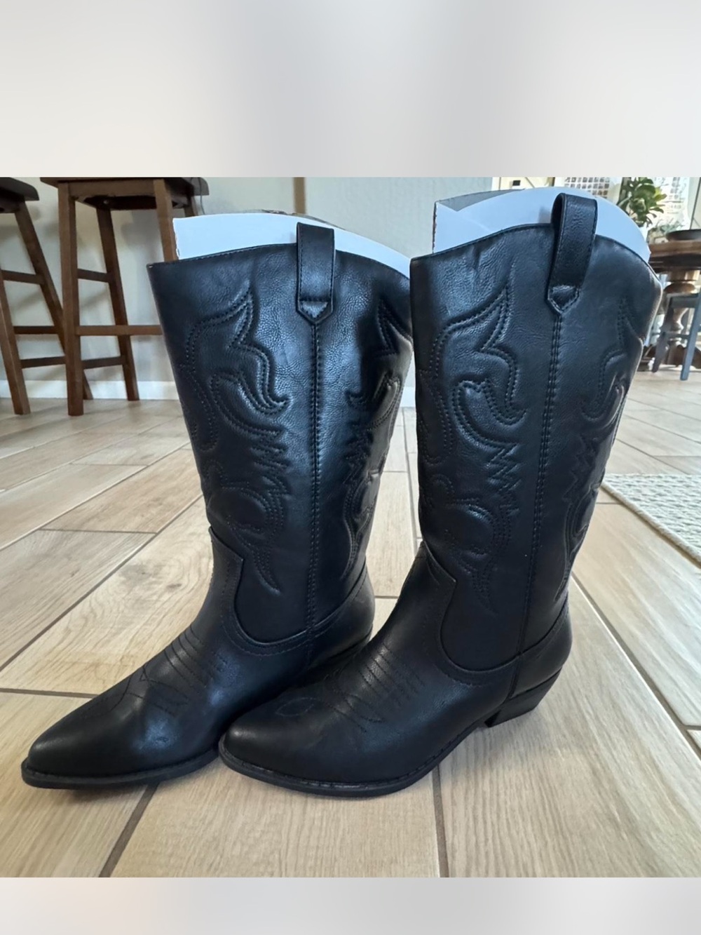 Black Western Cowboy Boots - Women